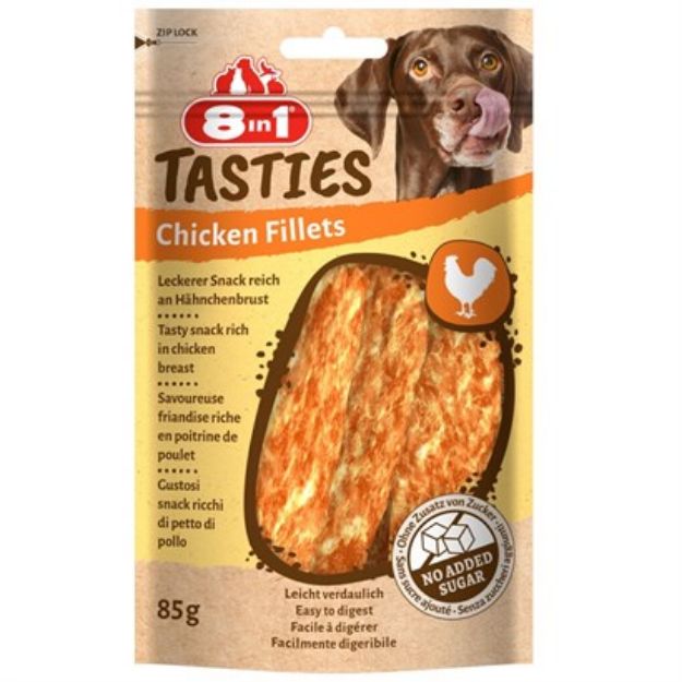Picture of 8in1 Tasties Chicken Fillets Tavuk Fileto Köpek Ödülü 85 Gr