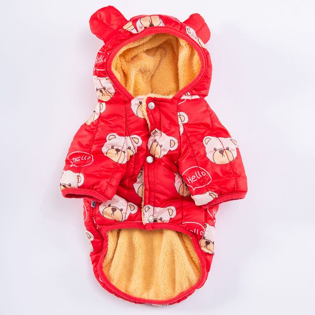 Picture of Pawstar Red Teddy Puff Big Raincoat