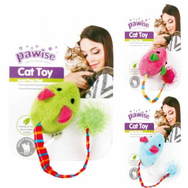 Picture of Pawise Peluş Uzun Kuyruklu Fare Kedi Oyuncağı