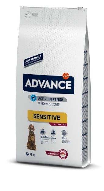 Picture of Advance Sensitive Yetişkin Kuzulu Pirinçli Köpek Maması 12 Kg