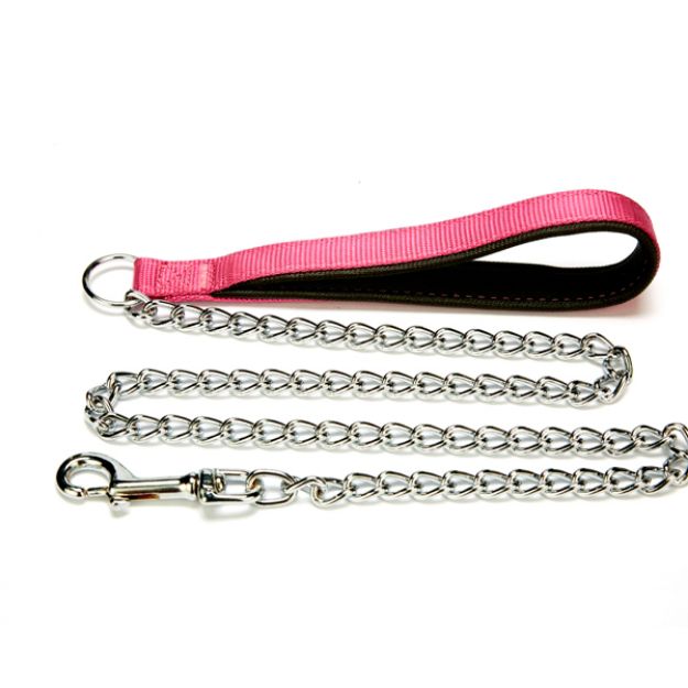 Picture of Doggie Comfort Dokuma Saplı Zincirli Köpek Gezdirme Mor DZGT-30
