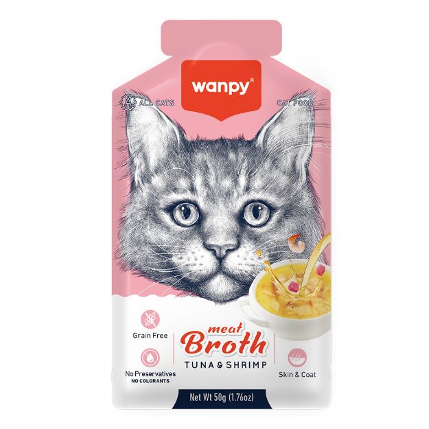 Picture of Wanpy Kediler için Karidesli Ton Balığı Eti Çorbası 50 G