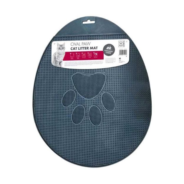 Picture of M-Pets Kedı Tuvalet Onu Paspası Oval Patı Izlı  35*43*0,6  Mp-71495