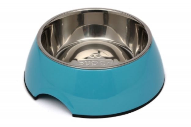 Picture of Super Design Melamin Çelik Kedi Köpek Mama Kabı Large Mavi 1 lt