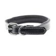 Zampa Yumuşak Dokulu Gerçek Deri Soho Köpek Boyun Tasması 3x54 cm Siyah resmi