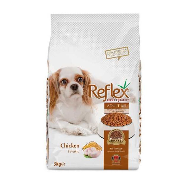 Picture of Reflex Küçük Irk Tavuklu Yetişkin Köpek Maması 3 Kg