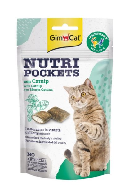 Picture of Gimcat Nutri Pockets Kedi Otlu Multivitaminli Kedi Ödülü 60Gr.