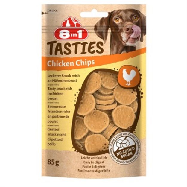 Picture of 8in1 Tasties Chicken Chips Tavuk Cipsi Köpek Ödülü 85 Gr
