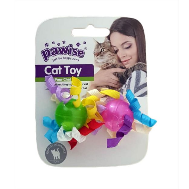 Picture of Pawise Saçaklı Top Kedi Oyuncağı 2li