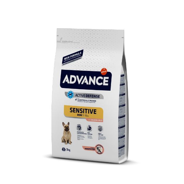 Picture of Advance Mini Sensitive Somonlu Küçük Irk Yetişkin Köpek Maması 3 Kg