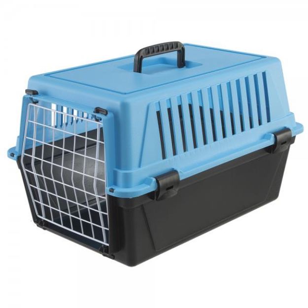 Picture of Ferplast Atlas 10 Plastik Kedi ve Köpek Taşıma Çantası 32x48x29cm (Mavi/Siy