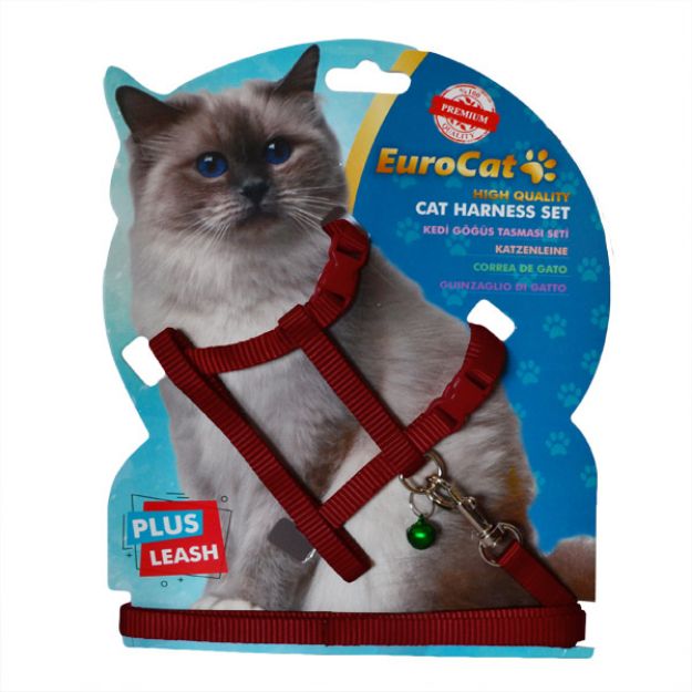 Eurocat Kedi Göğüs Tasması Düz Kahverengi resmi