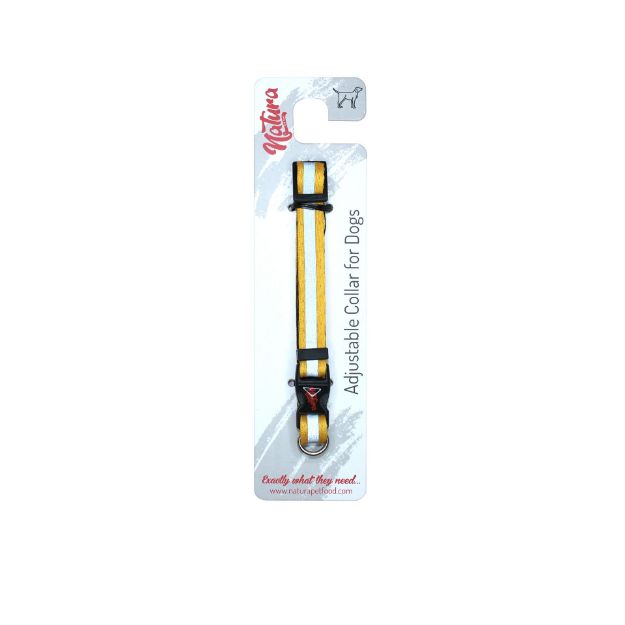 Natura Reflektörlü Köpek Boyun Tasması Xxxs / Xxs - Sarı  resmi