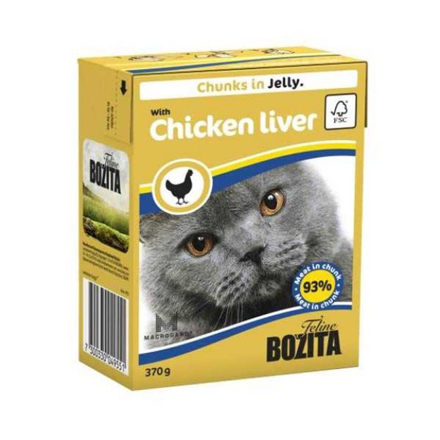 Picture of Bozita Chunks İn Jelly With Chicken Liver Kedi Maması 370 Gr