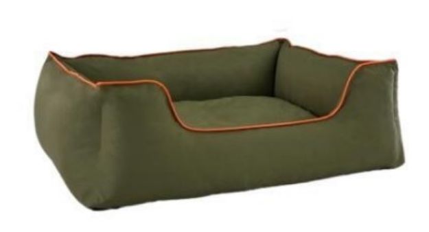 Pet Comfort Alpha Köpek Yatağı Haki Turuncu Biye L 105x85cm resmi