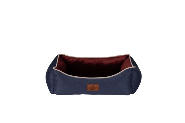 Peggy Lola Köpek Yatağı Bordo/Lacivert S 50 x 38 x 25 Cm resmi