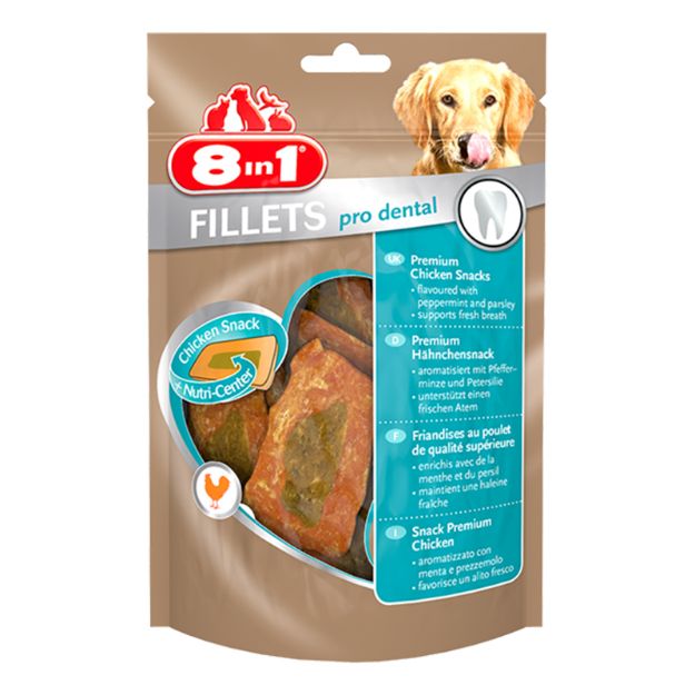 Picture of 8 in 1 Fillets Pro Breath Nefes Tazeleyici Köpek Ödülü 80 gr Small