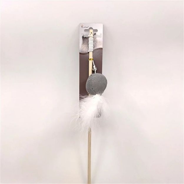 Picture of Eastland Catn İpli Kedi Oltası Tüylü Peluş Çıngıraklı 46cm