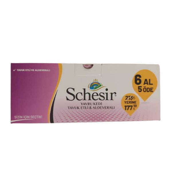 Schesir Konserve Yavru Kedi Serisi 6 Al 5 Öde resmi
