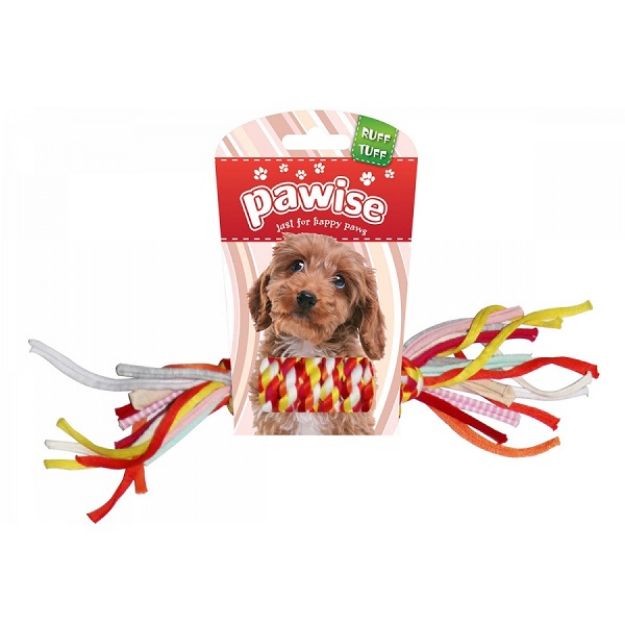 Pawise Köpekler İçin Renkli İp Kemik 28 cm resmi
