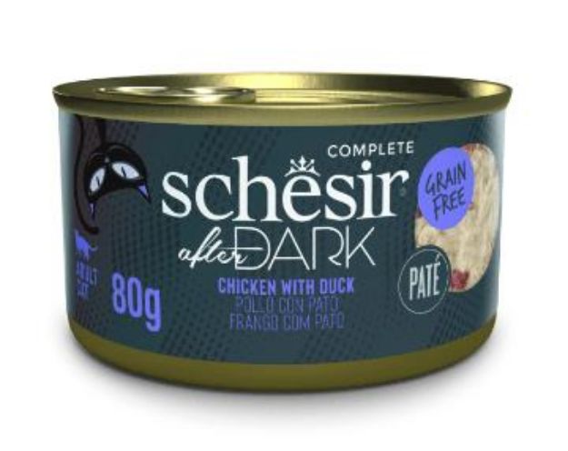 Picture of Schesir After Dark Pate Tavuklu ve Ördekli Kedi Konservesi 80gr
