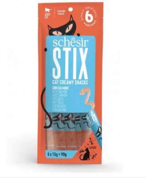 Picture of Schesir Cat Stix Somon Balıklı Krema Kedi Ödülü 6x15gr