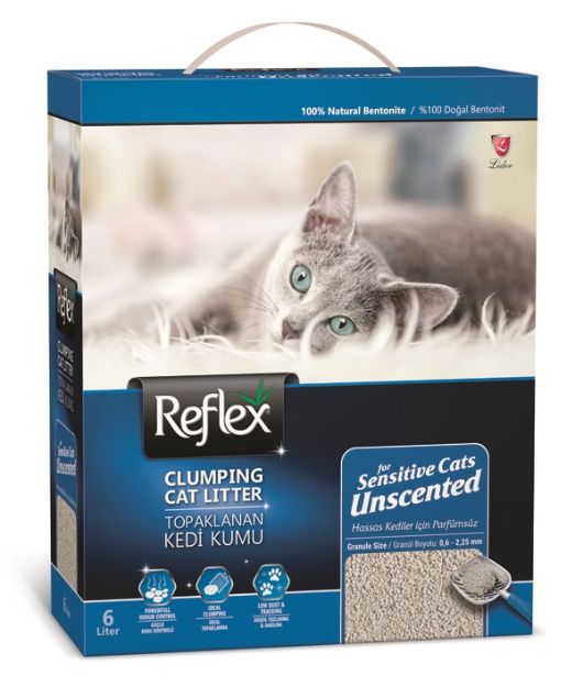Picture of Reflex Hassas Kediler İçin Parfümsüz Topaklanan Kedi Kumu 6 Lt