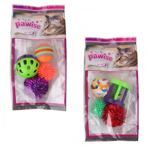 Picture of Pawise Karışık 4 Farklı Şekilli Kedi Oyuncak Seti