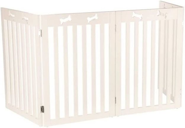 Trixie Ahşap Köpek Bariyeri 4 Parça 60 - 160 cm x 75 cm Beyaz resmi