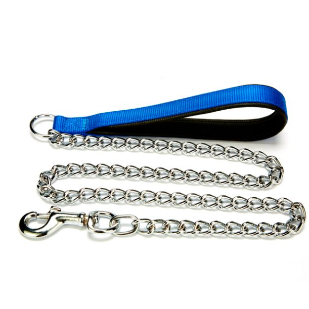 Picture of Doggie Comfort Dokuma Saplı Zincirli Köpek Gezdirme Mavi DZGT-35