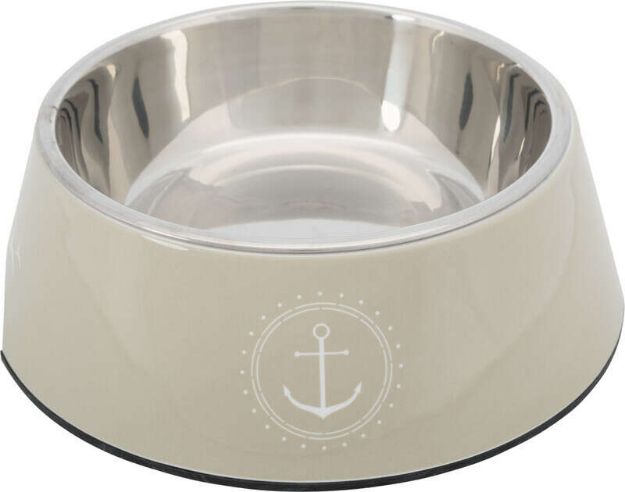Picture of Trixie Köpek Mama ve Su Kabı, Melamin/Paslanmaz Çelik, 0.4lt/ø17cm, Kum Bej