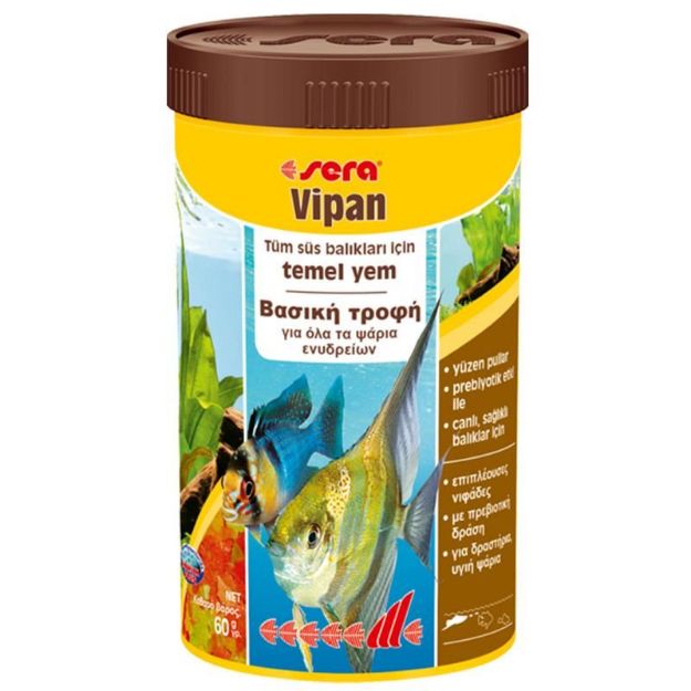 Sera Vipan Tropikal Balıklar için Pul  Yem 250 ml resmi