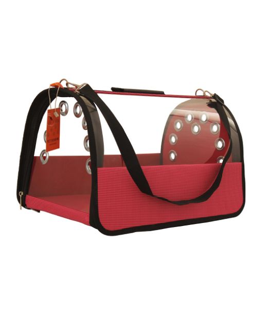 Lavista Şeffaf Flybag Pet Taşıma Çantası Kırmızı 26x43x27h Cm resmi