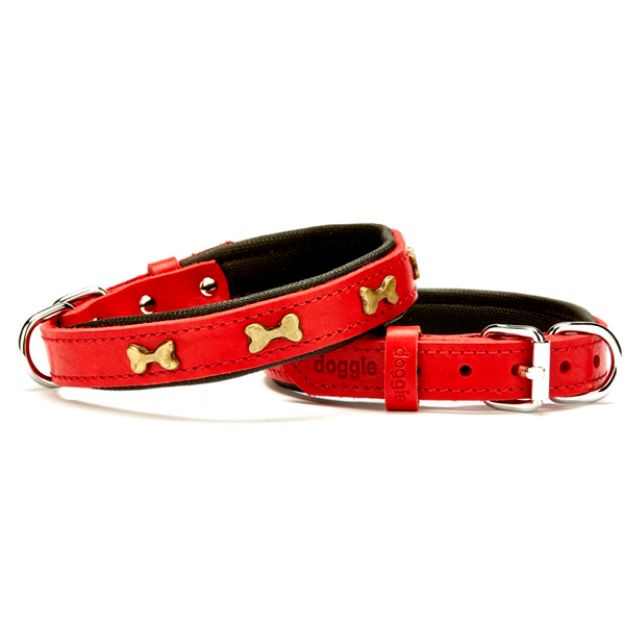 Picture of Doggie Yumuşak Dokulu Kemik Süslü Köpek Boyun Tasması Kırmızı SBT-3062