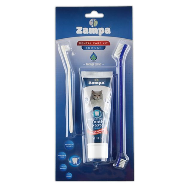 Picture of Zampa Kediler İçin Diş Fırçalama Seti, 22cm-70gr
