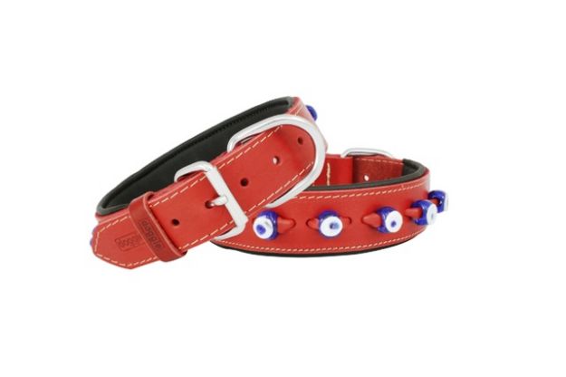 Picture of Doggie Comfort Nazar Boncuklu Deri Boyun Tasması 2,5x50 cm SBT-2523