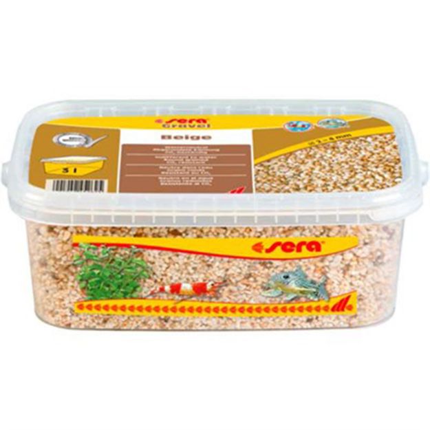 Picture of Sera Gravel Akvaryum Kumu Bej 2-4 mm 3 Lt