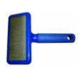 Zampa Plastik Kedi ve Saplı Köpek Fırçası 13x6cm, Mavi resmi
