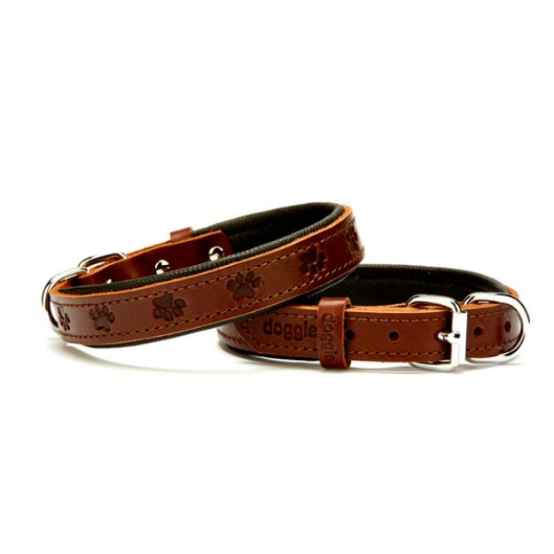 Picture of Konfor Deri Pati Desenli Boyun Tasması Kahve 2x35-40cm Sbt2036mbrown