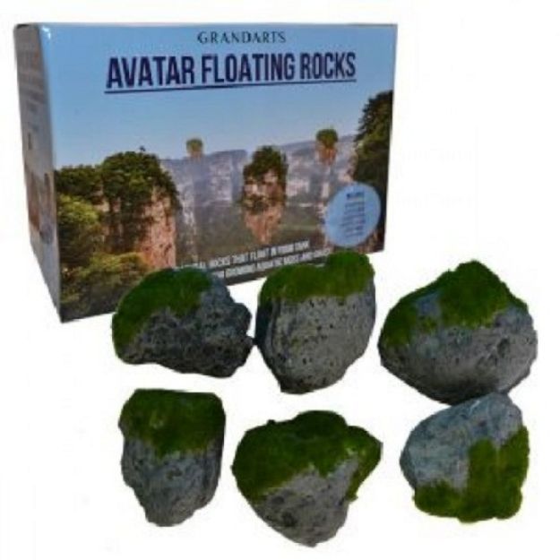 Picture of Akvaryum Dekoru Avatar Yosunlu Yüzen Kaya 6 Parça