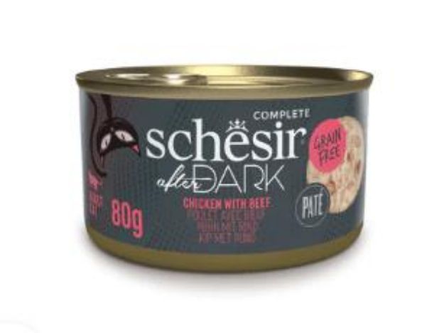 Picture of Schesir After Dark Pate Tavuklu ve Sığır Etli Kedi Konservesi 80gr