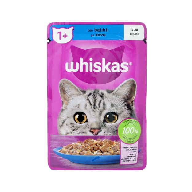 Picture of Whiskas Pouch Jöle İçinde Ton Balıklı Yetişkin Kedi Konservesi 85 Gr