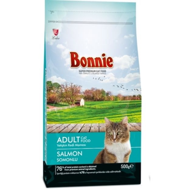 Picture of Bonnie Kedi Kuru Maması Somonlu 500 gr