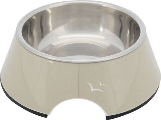 Picture of Trixie Köpek Mama ve Su Kabı, Melamin/Paslanmaz Çelik, 0.2lt/ø14cm, Kum Bej