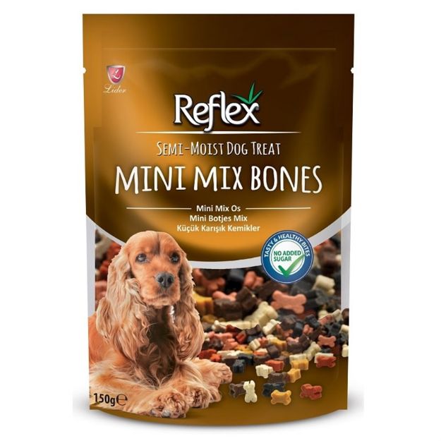 Picture of Reflex Semi-Moist Mini Mix Bones Yarı Islak Köpek Ödül Maması 150 Gr