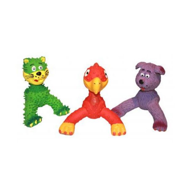 Picture of Happy Pet Sesli Latex Hayvanlar Köpek Oyuncağı 1 Adet Karışık Renkli