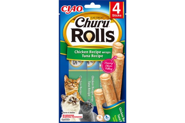 Picture of Ciao Churu Rolls Sticks Tavuk Sargılı & Ton Balıklı Kedi Ödül Maması 4 x 10