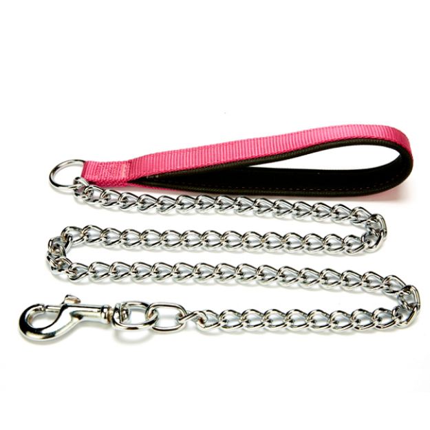 Picture of Doggie Comfort Dokuma Saplı Zincirli Köpek Gezdirme Mor DZGT-35