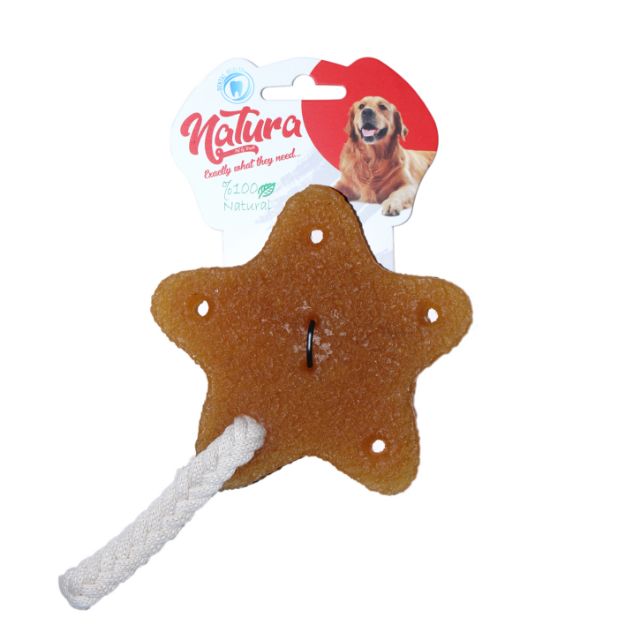 Picture of Natura Doğal Kauçuk Yıldız Köpek Çiğneme Oyuncağı Pth-058