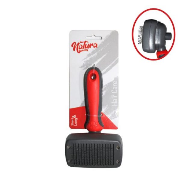 Natura Self Clean Kedi Köpek İn Uç Fırça MK406 Medium resmi